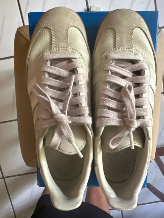Adidas Samba OG Aluminum Gum Women’s Size 7 – Cream Leather, Gum Sole - Picture 5 of 12